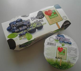 Fromage blanc sur lit de myrtille par 2